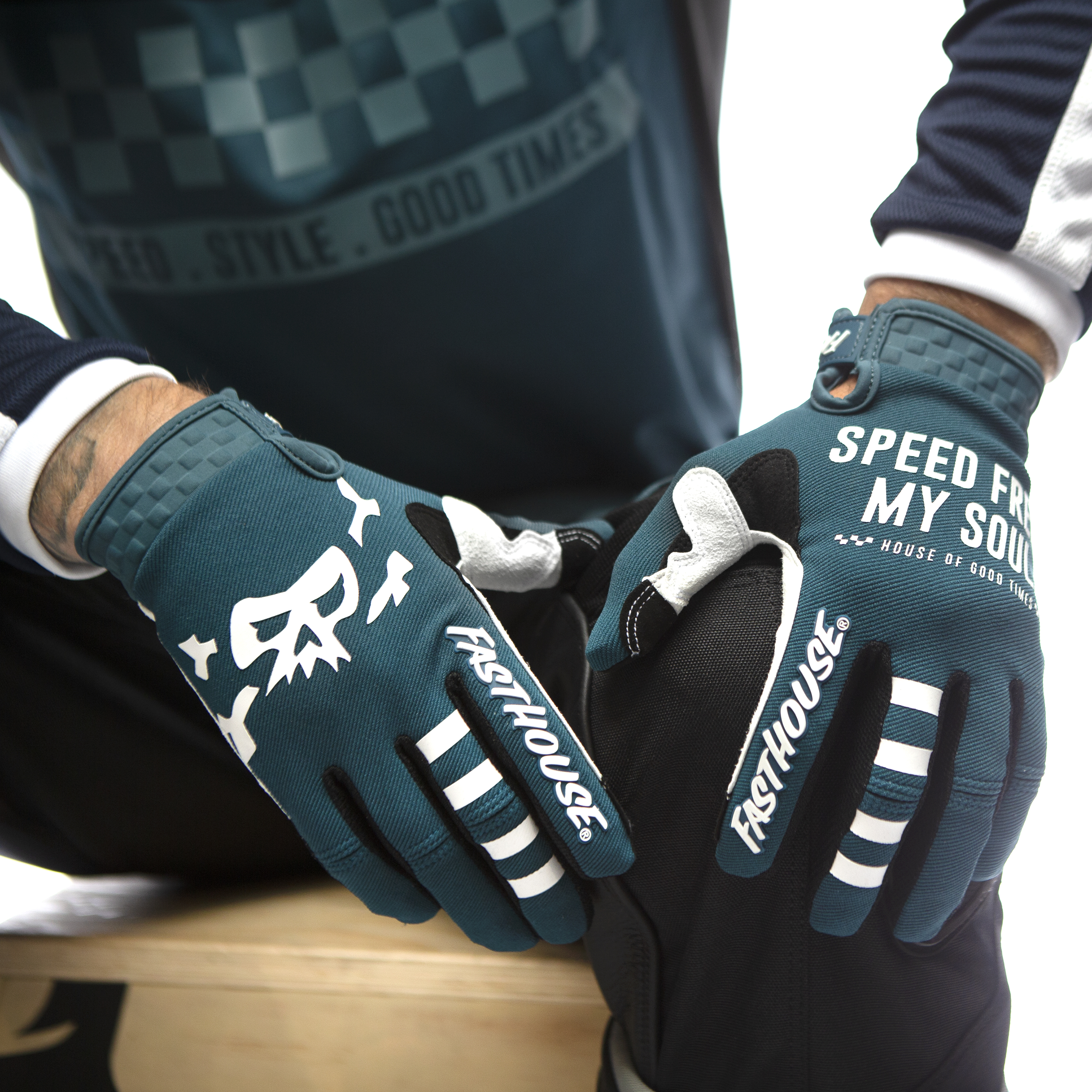 Speed Style Slammer Glove - Indigo_Detail2